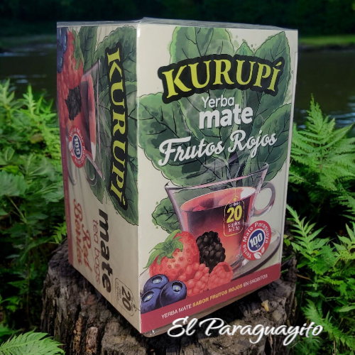 Yerba Mate Kurupí Frutos Rojos en bolsita