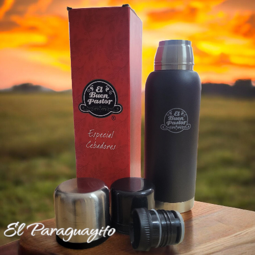 Termo El Buen Pastor 1 litro negro s/m