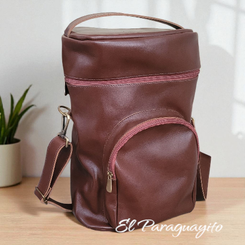Bolso matero cuero Calafate Burdeo