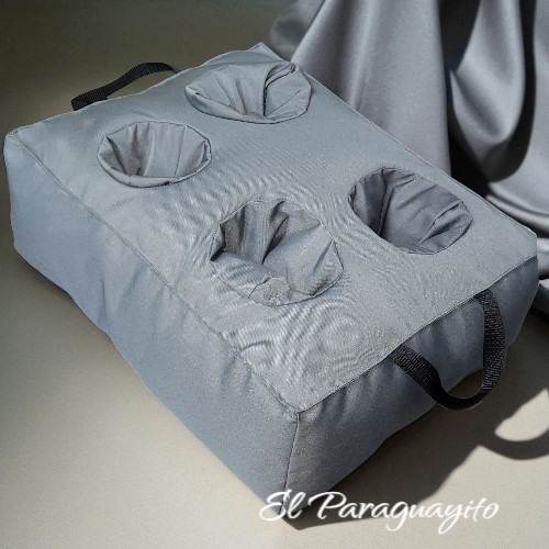 Cojín matero impermeable gris 4 esp