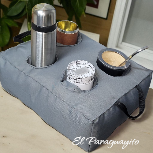 Cojín matero impermeable gris 4 esp