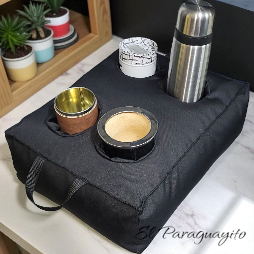 Cojín matero impermeable negro 4 esp