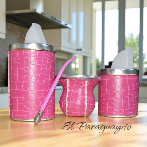 Set Matero 4 piezas Rosado crocó