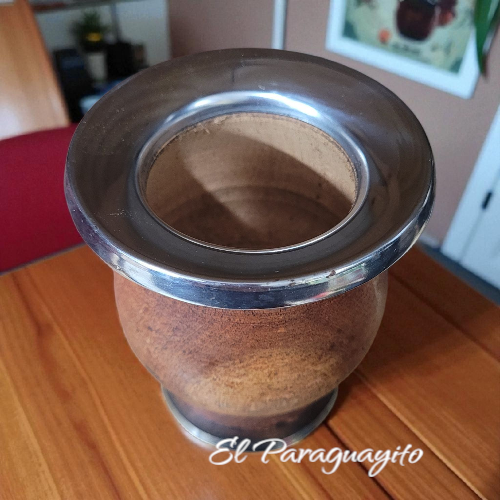 Mate de algarrobo base y virola de acero inox