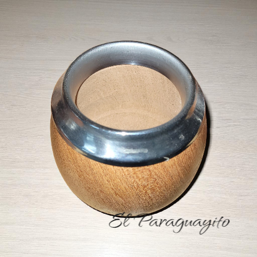 Mate de algarrobo onix virola de acero inox