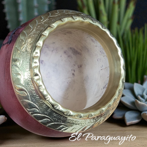 Mate torpedo calabaza café virola bronce sinselado