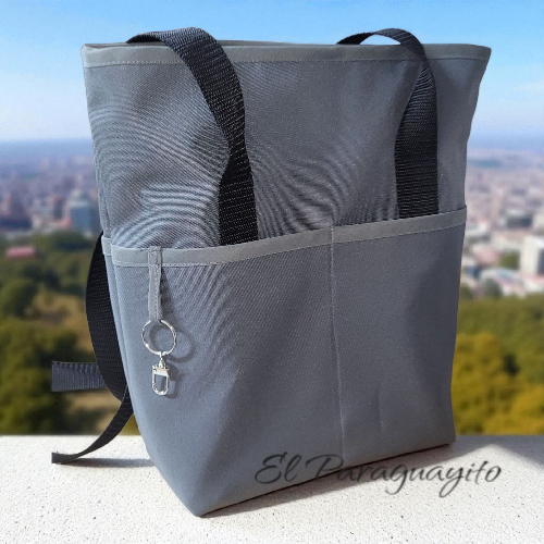 Bolso Matero textil impermeable gris