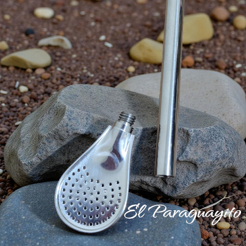 Bombilla piedra color rosada