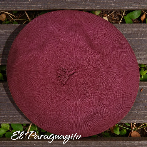 Boina diseño en burdeo liso (no elasticado)