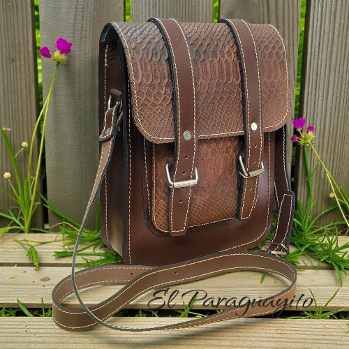 Bolso Morgan café oscuro cocodrilo