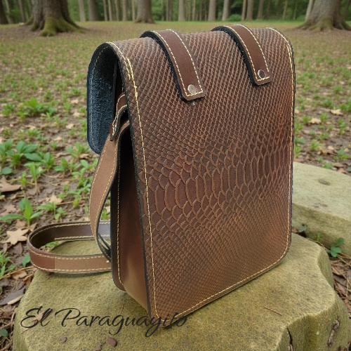 Bolso Morgan café oscuro cocodrilo