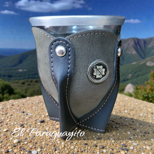 Mate vidrio templado ecocuero dije Trebol