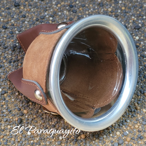 Mate vidrio templado ecocuero dije caballo