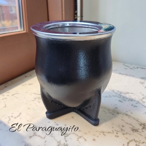 Mate camionero deluxe Uruguayo negro liso