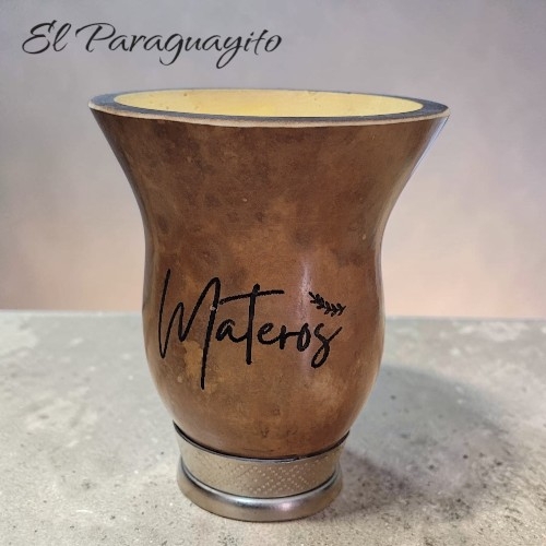 Mate de calabaza base acero sin virola Chimarrao