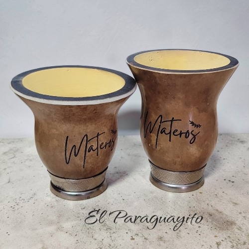 Mate de calabaza base acero sin virola Chimarrao