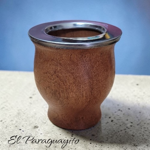 Mate camionero de algarrobo virola de acero