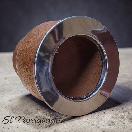 Mate camionero de algarrobo virola de acero