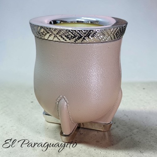 Mate camionero Vegano beige/plateado