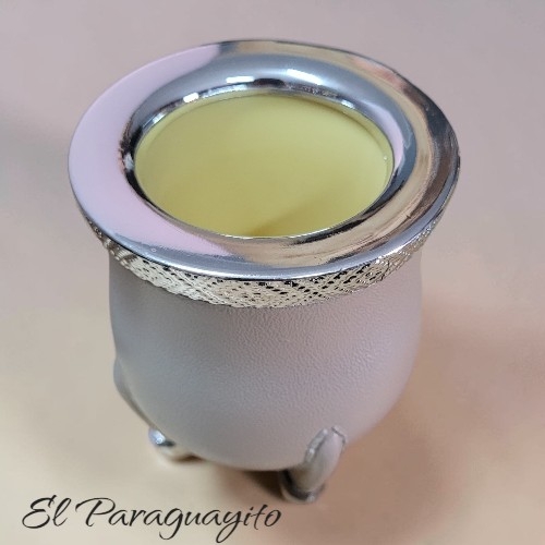 Mate camionero Vegano beige/plateado